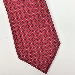 Peter Millar, red w/blue squares, silk, 3 1/4". Made in Italy, NWOT